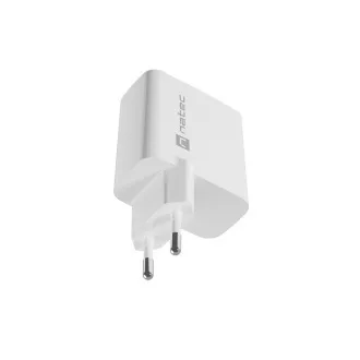 Univerzalni USB punjač Natec RIBERA GaN 45W, 1X USB-A, 1X USB-C, bijeli Univerzalni USB punjač Natec RIBERA GaN 45W, 1X USB-A, 1X USB-C, bijeli