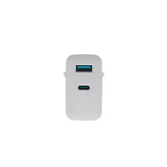 Univerzalni USB punjač Natec RIBERA GaN 45W, 1X USB-A, 1X USB-C, bijeli Univerzalni USB punjač Natec RIBERA GaN 45W, 1X USB-A, 1X USB-C, bijeli