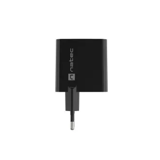 Univerzalni USB punjač Natec RIBERA GaN 45W, 1X USB-A, 1X USB-C, crni Univerzalni USB punjač Natec RIBERA GaN 45W, 1X USB-A, 1X USB-C, crni
