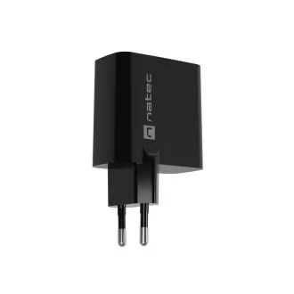 Univerzalni USB punjač Natec RIBERA GaN 45W, 1X USB-A, 1X USB-C, crni Univerzalni USB punjač Natec RIBERA GaN 45W, 1X USB-A, 1X USB-C, crni