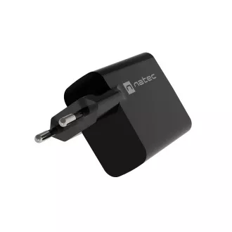 Univerzalni USB punjač Natec RIBERA GaN 45W, 1X USB-A, 1X USB-C, crni Univerzalni USB punjač Natec RIBERA GaN 45W, 1X USB-A, 1X USB-C, crni