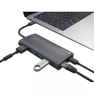 Natec multiport adapter FOWLER 2 3X USB 3.0 HUB, HDMI 4K, USB-C, RJ45, SD, MICRO SD Natec multiport adapter FOWLER 2 3X USB 3.0 HUB, HDMI 4K, USB-C, RJ45, SD, MICRO SD