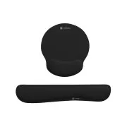 Ergonomski Natec CHIPMUNK 2u1 set jastučića za zapešća, crni
