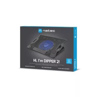 Hladna podloga za nb Natec DIPPER 2, 12.1-17.3", LED, 1x ventilator, 2x USB