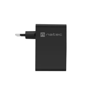 Univerzalni USB punjač Natec GaN 100W, 3X USB-C, 1X USB-A, crni Univerzalni USB punjač Natec GaN 100W, 3X USB-C, 1X USB-A, crni