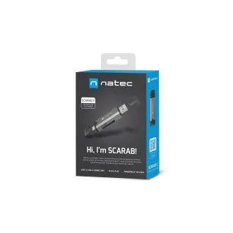 Čitač kartica Natec SCARAB 3 USB-A + USB-C 3.1 GEN 1/microSD/microSDHC/microSDXC/SD/SDHC/SDXC/T-Flash Čitač kartica Natec SCARAB 3 USB-A + USB-C 3.1 GEN 1/microSD/microSDHC/microSDXC/SD/SDHC/SDXC/T-Flash