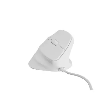 Vertikalni miš Natec CRAKE 2 PRO/Vertikalni/Optički/Za dešnjake/12.400 DPI/Žični USB-A/Bijeli