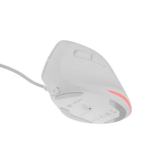 Vertikalni miš Natec CRAKE 2 PRO/Vertikalni/Optički/Za dešnjake/12.400 DPI/Žični USB-A/Bijeli