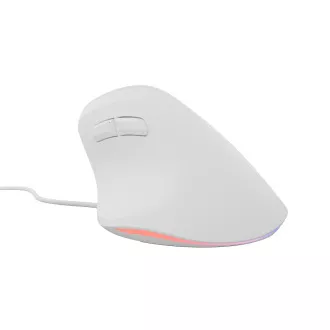 Vertikalni miš Natec CRAKE 2 PRO/Vertikalni/Optički/Za dešnjake/12.400 DPI/Žični USB-A/Bijeli