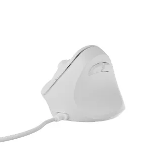 Vertikalni miš Natec CRAKE 2 PRO/Vertikalni/Optički/Za dešnjake/12.400 DPI/Žični USB-A/Bijeli