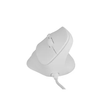 Vertikalni miš Natec CRAKE 2 PRO/Vertikalni/Optički/Za dešnjake/12.400 DPI/Žični USB-A/Bijeli