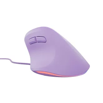 Vertikalni miš Natec CRAKE 2 PRO/Vertikalni/Optički/Za dešnjake/12.400 DPI/Žični USB-A/Ljubičasti