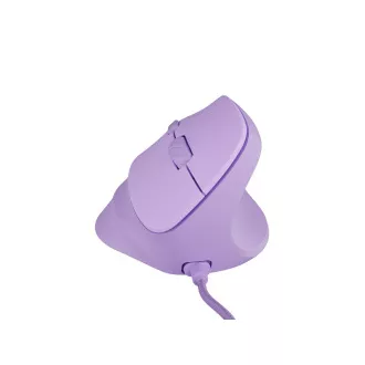 Vertikalni miš Natec CRAKE 2 PRO/Vertikalni/Optički/Za dešnjake/12.400 DPI/Žični USB-A/Ljubičasti
