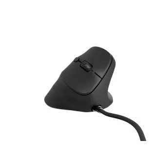 Vertikalni miš Natec CRAKE 2 PRO/Vertikalni/Optički/Za dešnjake/12.400 DPI/Žični USB-A/Crni