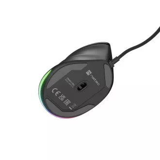 Vertikalni miš Natec CRAKE 2 PRO/Vertikalni/Optički/Za dešnjake/12.400 DPI/Žični USB-A/Crni