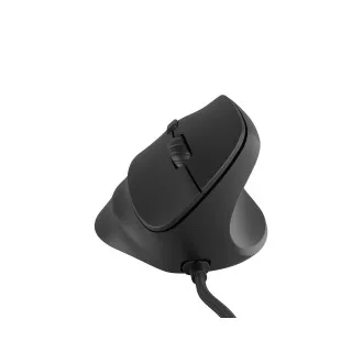 Vertikalni miš Natec CRAKE 2 PRO/Vertikalni/Optički/Za dešnjake/12.400 DPI/Žični USB-A/Crni