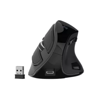 Vertikalni bežični miš Natec EUPHONIE PRO/Vertikalni/Blue Sense/Za dešnjake/4000 DPI/USB+BT/Crni Vertikalni bežični miš Natec EUPHONIE PRO/Vertikalni/Blue Sense/Za dešnjake/4000 DPI/USB+BT/Crni