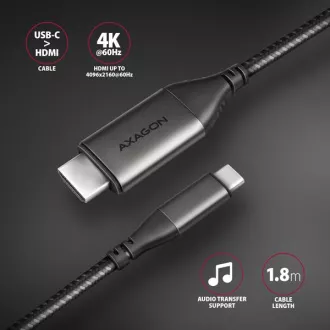 AXAGON RVC-HI2MC, USB-C -> HDMI 2.0a adapter/kabel 1,8 m, 4K/60Hz HDR10