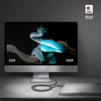 AXAGON RVC-HI2MC, USB-C -> HDMI 2.0a adapter/kabel 1,8 m, 4K/60Hz HDR10