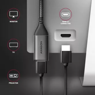 AXAGON RVC-HI2M, USB-C -> HDMI 2.0a adapter, 4K/60Hz HDR10
