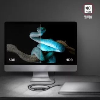 AXAGON RVC-HI2M, USB-C -> HDMI 2.0a adapter, 4K/60Hz HDR10