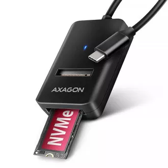 AXAGON ADM2-CM USB-C 10Gbps - M.2 NVMe i SATA SSD adapter, USB-C kabel 10 cm