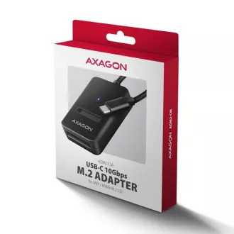 AXAGON ADM2-CM USB-C 10Gbps - M.2 NVMe i SATA SSD adapter, USB-C kabel 10 cm
