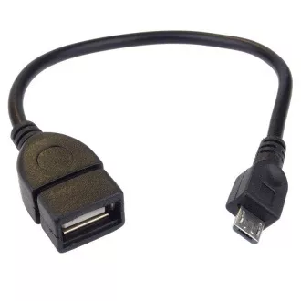 PremiCord USB kabel redukcija A/fem-MicroUSB/mal20cm