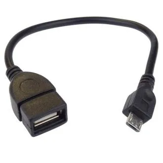 PremiCord USB kabel redukcija A/fem-MicroUSB/mal20cm