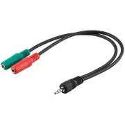 Premium kabelski adapter 4pin 3,5 mm-2x stereo 3,5 mm M/2xF