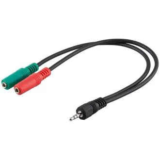 Premium kabelski adapter 4pin 3,5 mm-2x stereo 3,5 mm M/2xF Premium kabelski adapter 4pin 3,5 mm-2x stereo 3,5 mm M/2xF