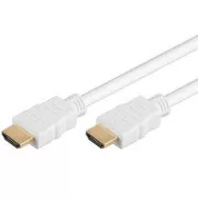 PremiumCord HDMI High Speed + Ethernet kabel, bijeli, pozlaćeni konektori, 10 m