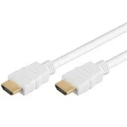 PremiumCord HDMI High Speed + Ethernet kabel, bijeli, pozlaćeni konektori, 10 m