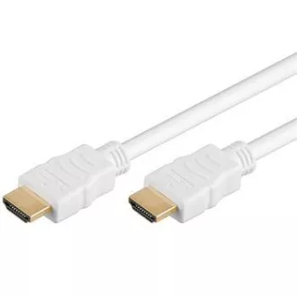 PremiumCord HDMI High Speed + Ethernet kabel, bijeli, pozlaćeni konektori, 3 m