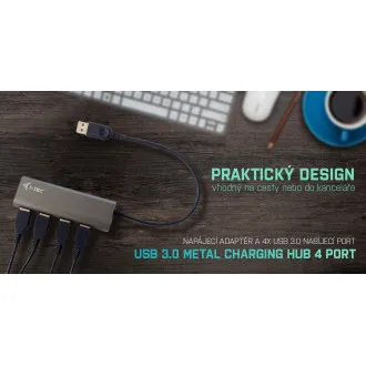 i-tec USB 3.0 metalni HUB za punjenje s 4 priključka i-tec USB 3.0 metalni HUB za punjenje s 4 priključka