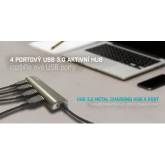 i-tec USB 3.0 metalni HUB za punjenje s 4 priključka i-tec USB 3.0 metalni HUB za punjenje s 4 priključka