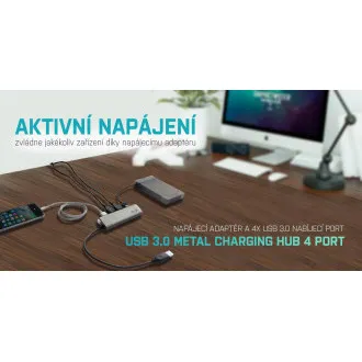 i-tec USB 3.0 metalni HUB za punjenje s 4 priključka i-tec USB 3.0 metalni HUB za punjenje s 4 priključka