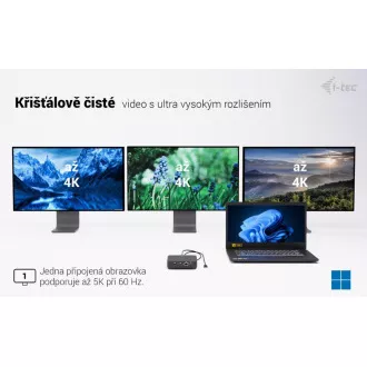 i-tec USB-C DP Dual HDMI priključna stanica, napajanje 100 W i-tec USB-C DP Dual HDMI priključna stanica, napajanje 100 W