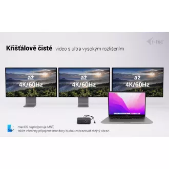i-tec USB-C DP Dual HDMI priključna stanica, napajanje 100 W + i-tec univerzalni punjač 100 W