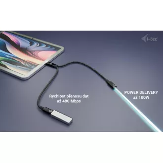 i-tec USB-C razdjelnik kabela audio/podaci, napajanje 100 W