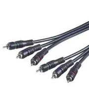 PremiumCord kabel 3x CINCH-3x CINCH M/M 2m HQ