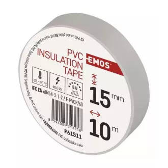 Emos Izolacijska traka PVC 15/10 bijela