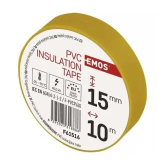Emos Izolacijska traka PVC 15/10 žuta Emos Izolacijska traka PVC 15/10 žuta