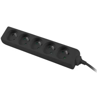 Produžni kabel 230V 3m 5 utičnica crni