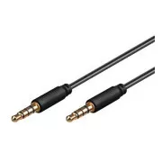 PremiumCord Jack 3.5mm 4 pinski M/M 0.5m