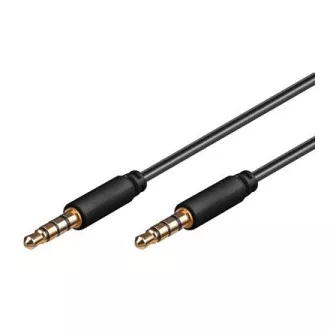 PremiumCord Jack 3.5mm 4 pinski M/M 0.5m