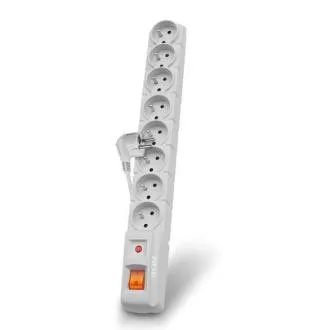 Kabel Acar S8 3m, 8 utičnica, zaštita od prenapona, bijeli Kabel Acar S8 3m, 8 utičnica, zaštita od prenapona, bijeli