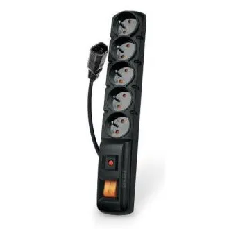 Acar F5 IEC 5m kabel, 5 utičnica, zaštita od prenapona, C14 na UPS, crni Acar F5 IEC 5m kabel, 5 utičnica, zaštita od prenapona, C14 na UPS, crni