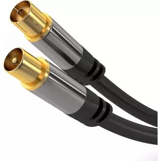 PremiumCord TV antena HQ spojni kabel M/Ž 75Ohm (135dB) 4x oklopljen 1,5m PremiumCord TV antena HQ spojni kabel M/Ž 75Ohm (135dB) 4x oklopljen 1,5m
