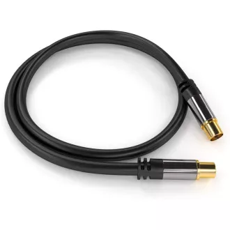 PremiumCord TV antena HQ spojni kabel M/Ž 75Ohm (135dB) 4x oklopljen 1,5m PremiumCord TV antena HQ spojni kabel M/Ž 75Ohm (135dB) 4x oklopljen 1,5m